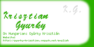 krisztian gyurky business card